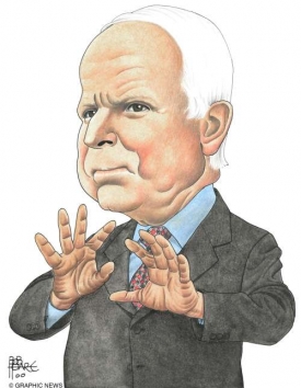 McCain si děl&aacute; legr&aacute;cky na svou adresu.